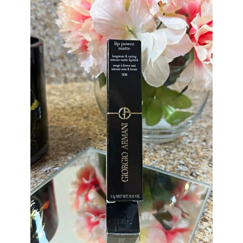 Giorgio Armani Lip Power Matte Long Lasting Lipstick Eccentric 508 0.11 oz